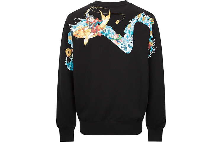 Order EVISU 黑色大M卡通印花長袖套頭襯衫 2EAHTM2SW327RXCT