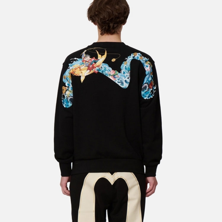 Purchase EVISU 黑色大M卡通印花長袖套頭襯衫 2EAHTM2SW327RXCT