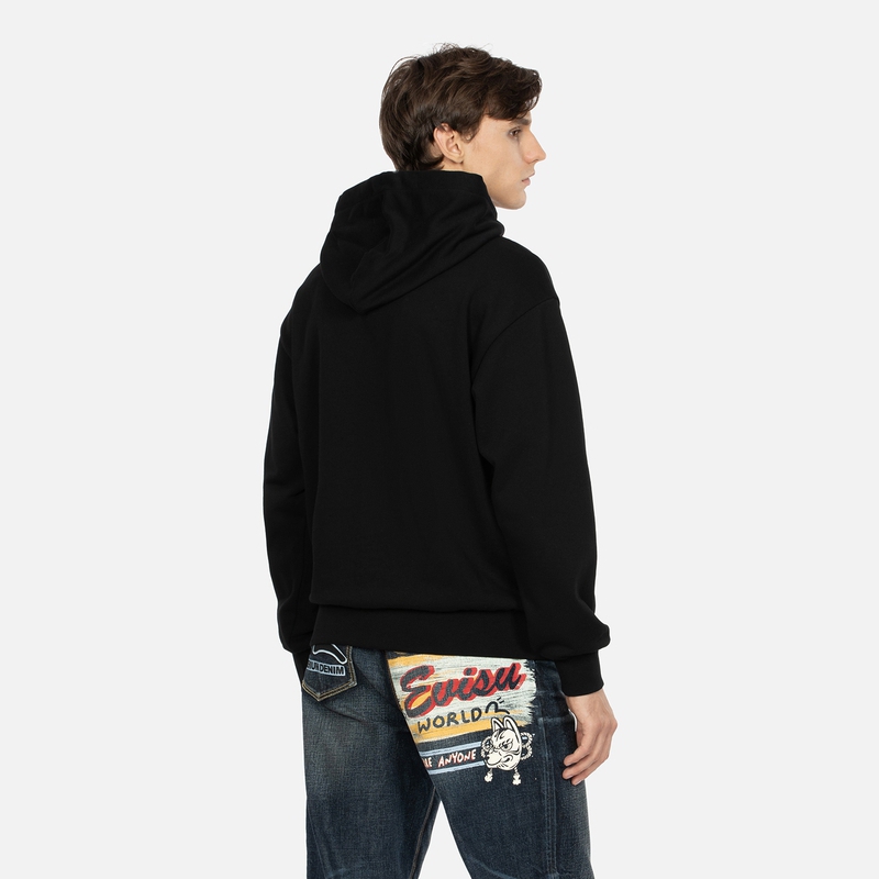 Shop Sudadera Negra EVISU con Gráfico de Letras 2EAHTM3SW1075RXCT