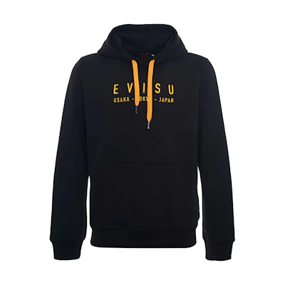 EVISU Black Pullover Sweatshirt with Logo Print 1EAOTM8SW407XX