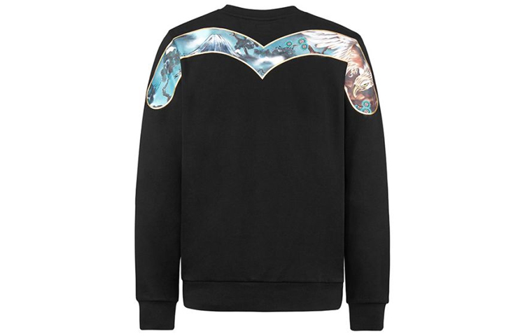 Order EVISU 黑色大M海鷗武術圖案男士長袖上衣 2EAHTM0SW480XX
