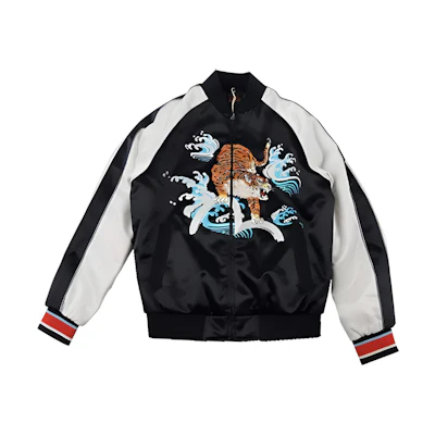 EVISU Black Tiger Embroidered Jacket 1EAADM8JK171XX