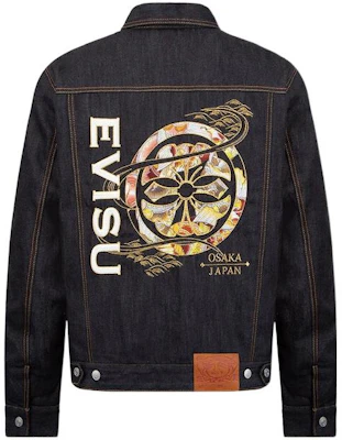 EVISU 藍色單排扣印花休閒牛仔夾克 2EAHTM2DJ794XXCT Lookbook EVISU 藍色單排扣印花休閒牛仔夾克 2EAHTM2DJ794XXCT