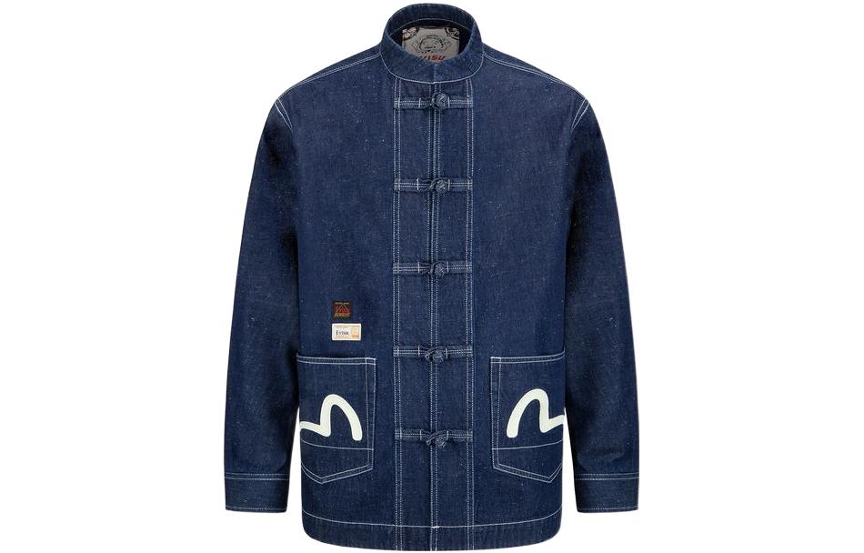 EVISU Buddha Embroidered Chinese Denim Jacket Men’s Denim Blue 2ESHTM2SJ722OSDN 圖 2