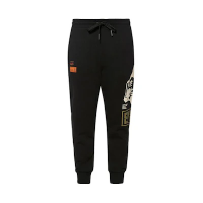 EVISU Buddha Print Jogger Sweatpants Relaxed Fit Black 1EAHTM9SP407XX