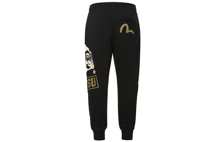 EVISU Buddha Print Jogger Sweatpants Relaxed Fit  Black 1EAHTM9SP407XX 圖 3