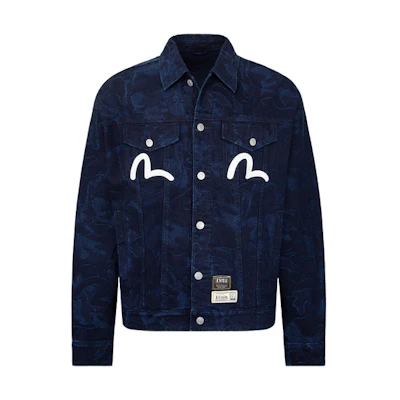 EVISU Camo Jacquard Denim Jacket Multi-Color for Men 2EAHTM2DJ719LFCT