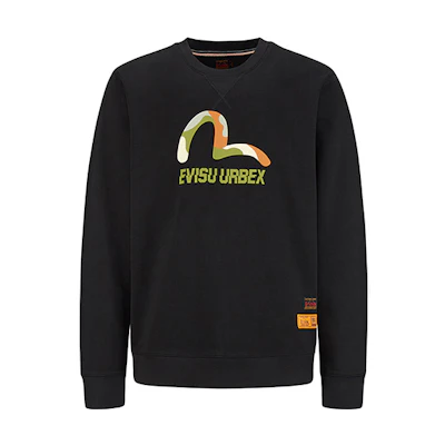 EVISU Camouflage Seagull Print Sweatshirt - Black 2EAHTM0SW334XX