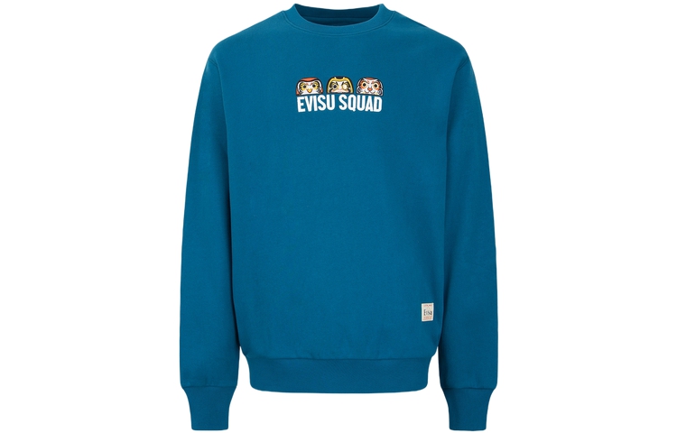 EVISU Casual Sweatshirt with Letter Cartoon Embroidery 2EAHTM2SW317RXCT