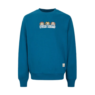 EVISU Casual Sweatshirt with Letter Cartoon Embroidery 2EAHTM2SW317RXCT