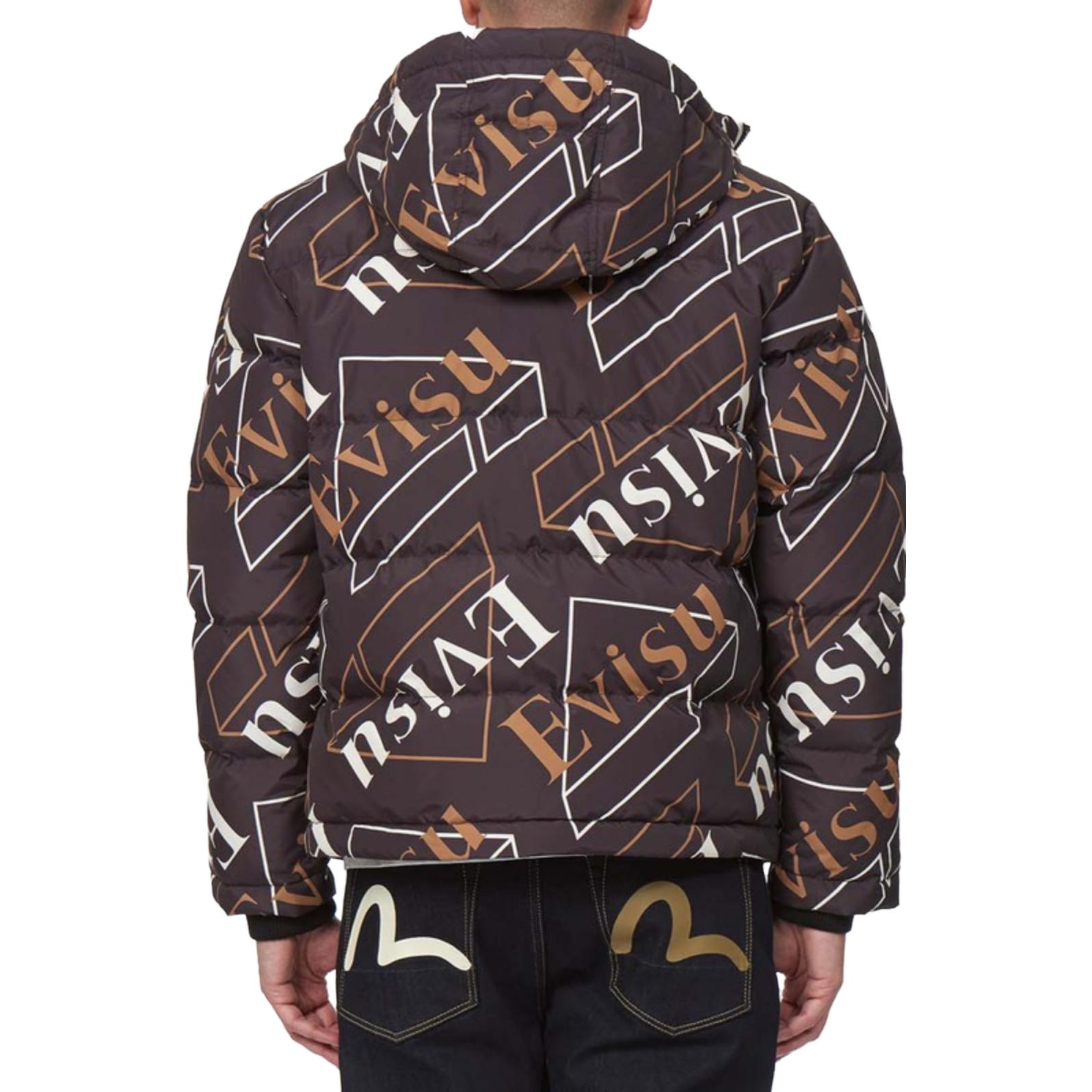 EVISU Colorblock Printed  Hooded Down Jacket Multicolor Casual Wear 2EAHTM1NJ792XXPL 圖 4