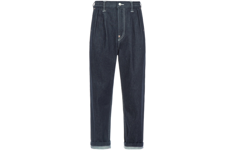 EVISU Contrast Seagull Embroidered Tapered Jeans Denim Blue  Jeans 2ESHTM3JE139TPCT 圖 3