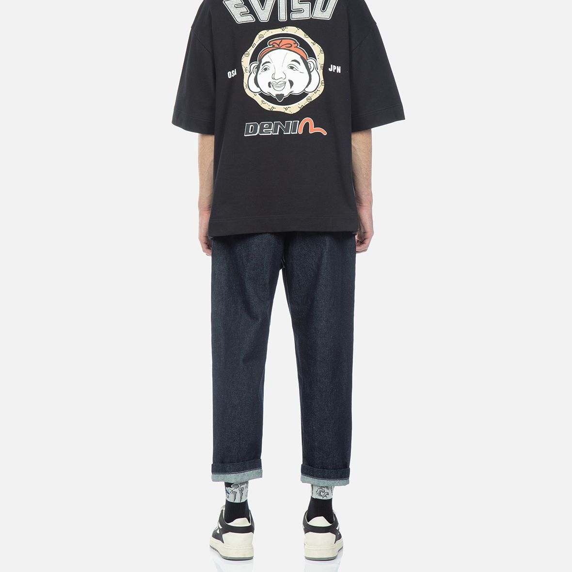 EVISU Contrast Seagull Embroidered Tapered Jeans Denim Blue  Jeans 2ESHTM3JE139TPCT 圖 6