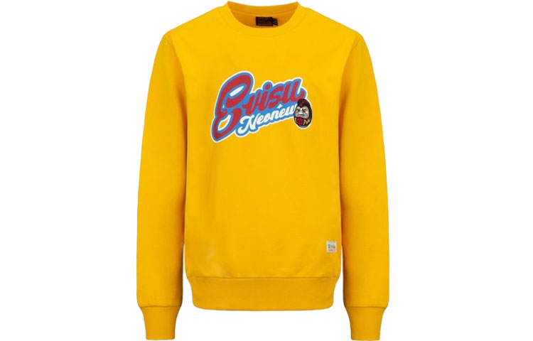 EVISU Crewneck Sweatshirt with Calligraphy Logo & Daruma Graphic Print 2EAHTM1SW333LFCT