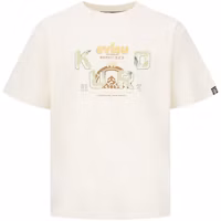 EVISU Crewneck T-Shirt with Logo & Kamon Graphic Print. 2ESGNM3TS581RXCT EVISU Crewneck T-Shirt with Logo & Kamon Graphic Print. 2ESGNM3TS581RXCT