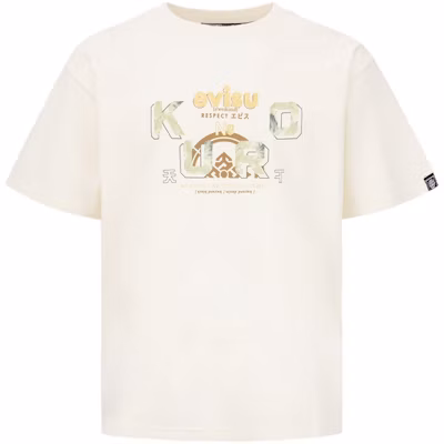EVISU Crewneck T-Shirt with Logo & Kamon Graphic Print. 2ESGNM3TS581RXCT Buy EVISU Crewneck T-Shirt with Logo & Kamon Graphic Print. 2ESGNM3TS581RXCT