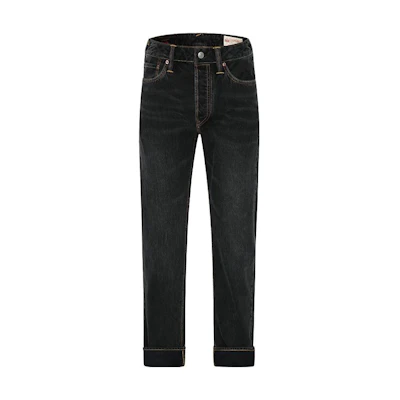 EVISU Daicock Print Baggy Fit Denim Jeans Black Long Patterned Jeans 2EAHTM3JE119500DN