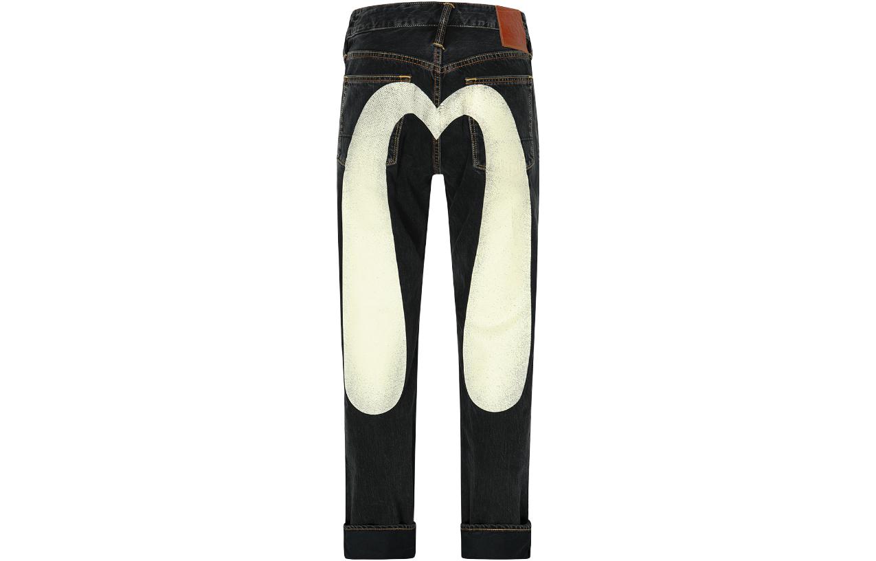 Lookbook EVISU Daicock Print Jeans Hitam Baggy Fit Celana Panjang Motif 2EAHTM3JE119500DN