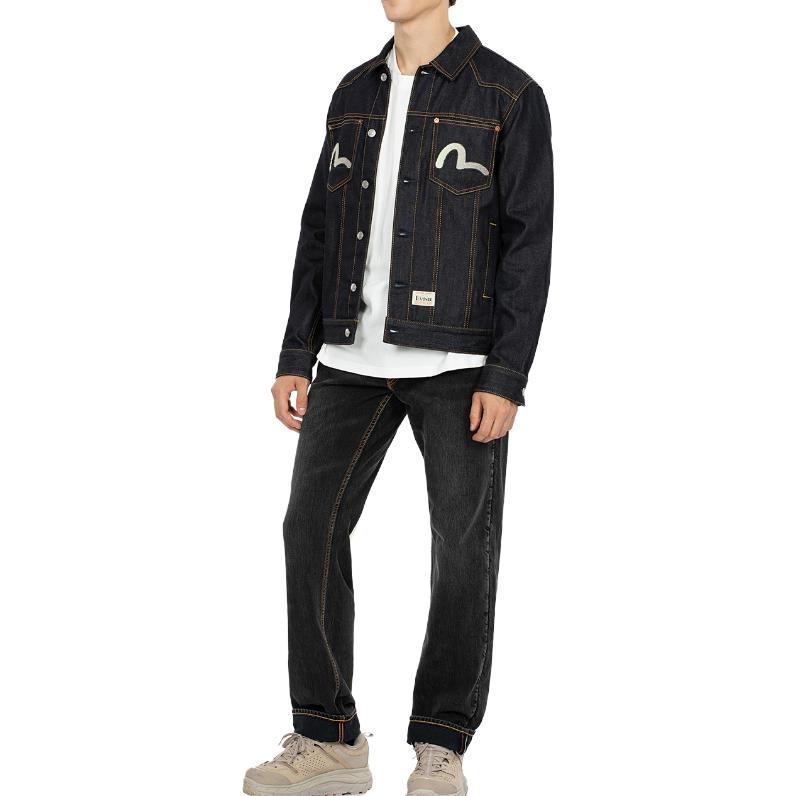 Sizing EVISU Daicock Print Jeans Hitam Baggy Fit Celana Panjang Motif 2EAHTM3JE119500DN