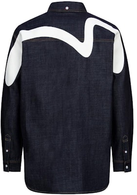 EVISU 大鯰魚印花藍色長袖寬鬆牛仔襯衫 休閒上衣 2EAHTM3SL1044RXDN Lookbook EVISU 大鯰魚印花藍色長袖寬鬆牛仔襯衫 休閒上衣 2EAHTM3SL1044RXDN