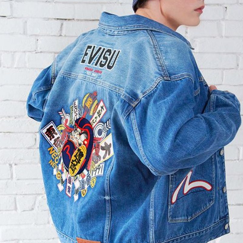 Details for Chaqueta Vaquera Azul Denim EVISU Daruma Bonsai Bordada 2ESHTM2DJ708LFCT