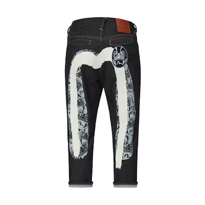 EVISU Daruma Double M Print Cropped Denim Jeans Men - Denim Blue 2ESHTM3JE99127CS
