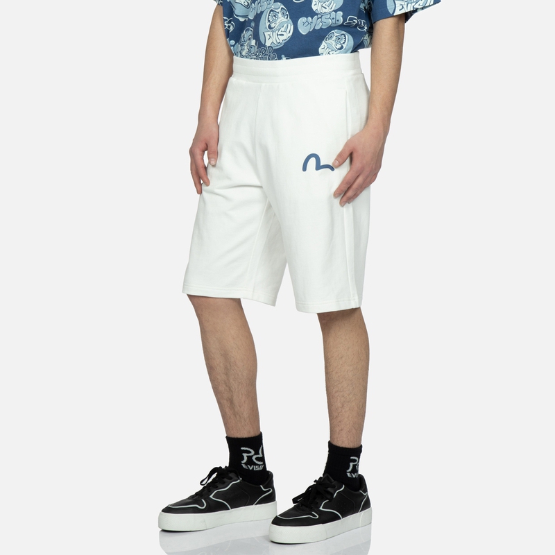 Shop エヴィス メンズ ダルマドラムプリント リラックスフィット カジュアルショーツ 2ESHTM3ST320XXCT