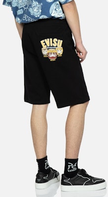 エヴィス メンズ ダルマドラムプリント リラックスフィット カジュアルショーツ 2ESHTM3ST320XXCT 1