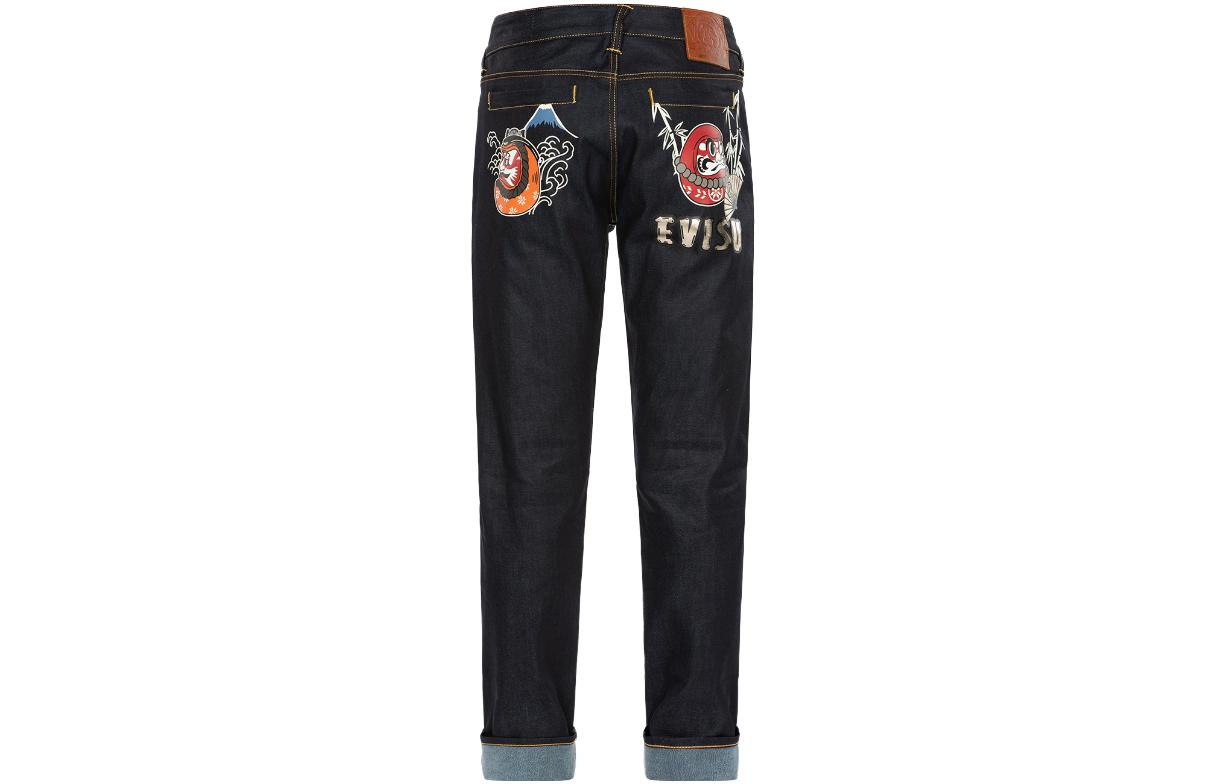 Lookbook Evisu 達摩印花修身牛仔褲 男款 - 丹寧藍 2EAHTM3JE105517CT