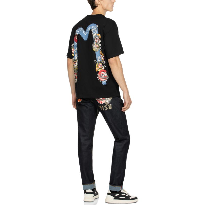 Sizing Evisu 達摩印花修身牛仔褲 男款 - 丹寧藍 2EAHTM3JE105517CT