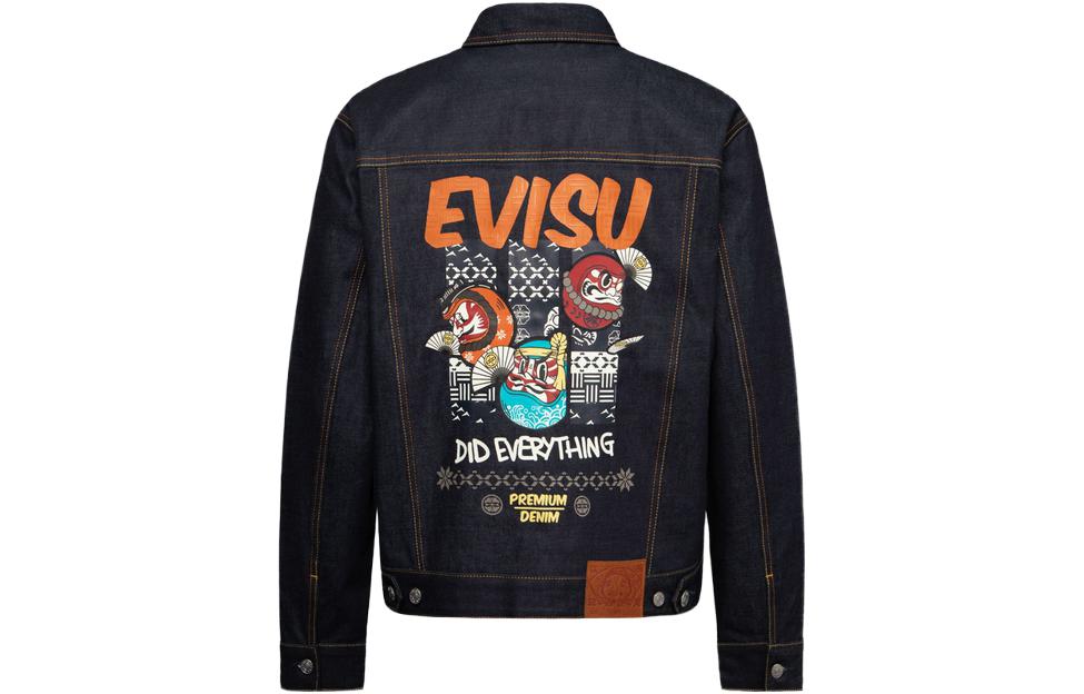 EVISU Daruma Printed Denim Jacket Menswear - Denim Blue 2EAHTM3DJ1006RXCT 圖 3