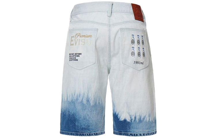 Order EVISU Daruma Sake Bottle Celana Pendek Jeans Bordir Pria Biru 2ESHTM1DS219XX