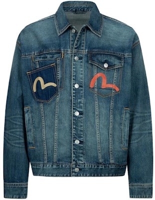EVISU 男士貼布細節牛仔外套-牛仔藍 2ESHTM3DJ720LFCS Order EVISU 男士貼布細節牛仔外套-牛仔藍 2ESHTM3DJ720LFCS
