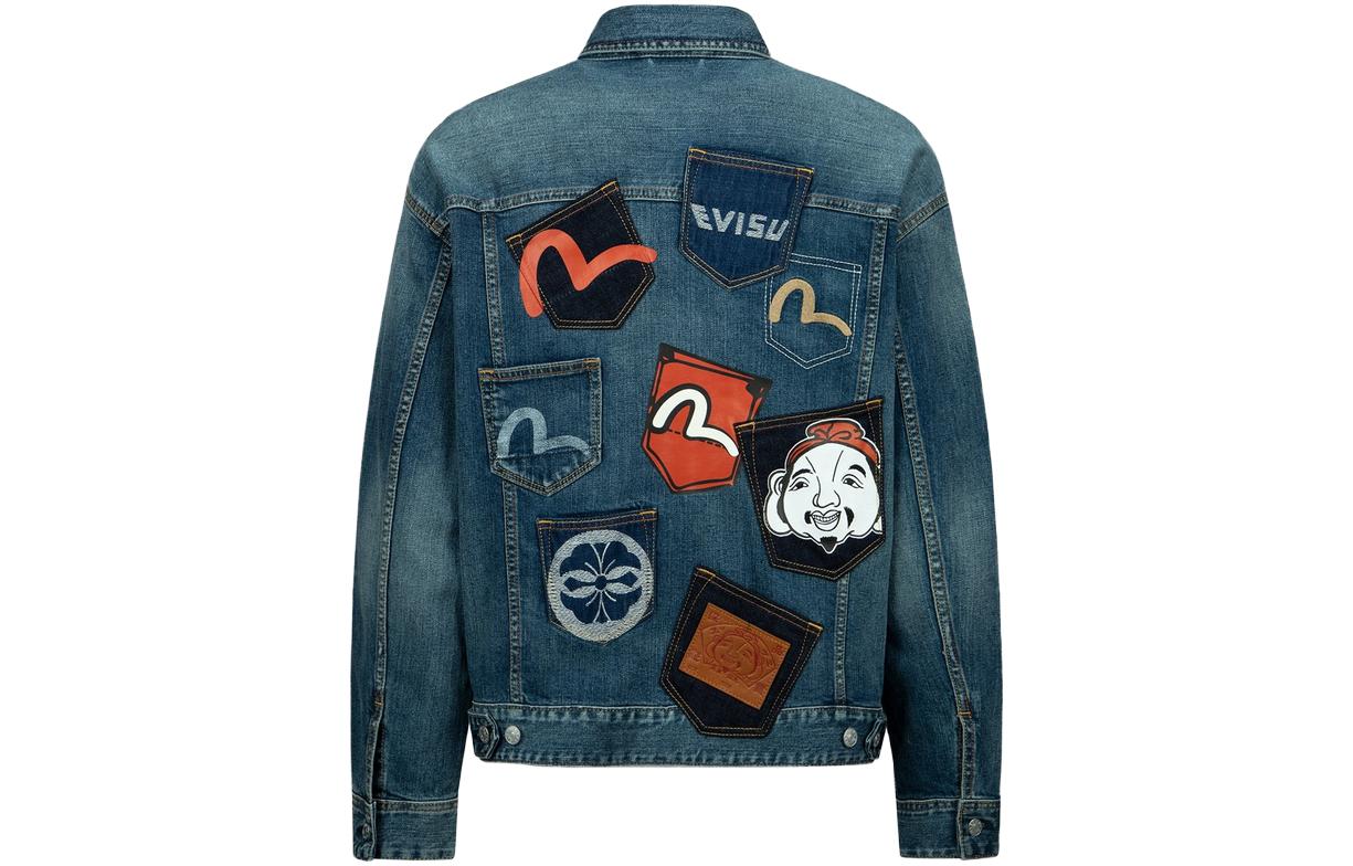 Lookbook EVISU 男士貼布細節牛仔外套-牛仔藍 2ESHTM3DJ720LFCS