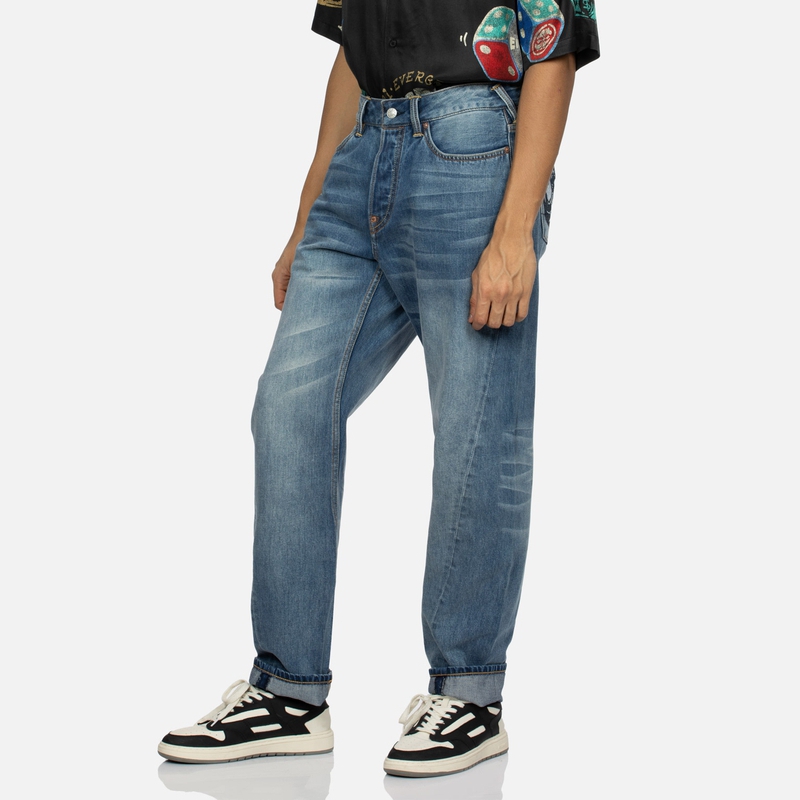 EVISU Denim Jeans Men Playful Buddha Print & Seagull Embroidery - Denim Blue 2ESHTM4JE10403DDN 圖 5