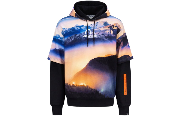 EVISU Digital Print Layered Hoodie Multicolor - 2EAGNM1SW407LFCT