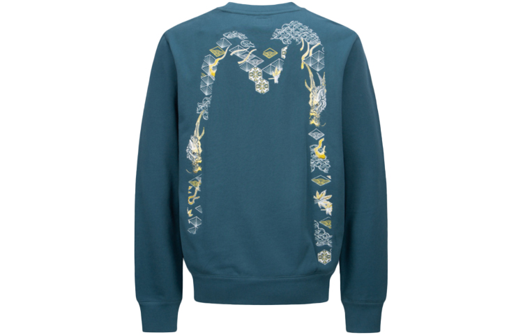 EVISU Dragon Pattern Embroidered Pullover Sweatshirt Edition 2EAHTM1SW317XXCT