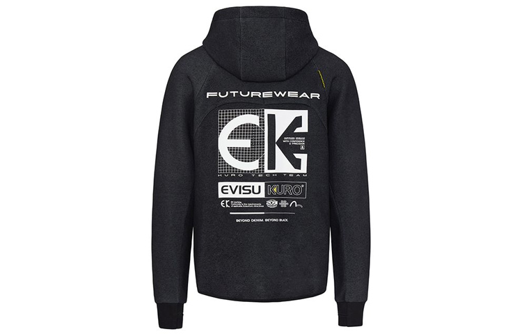 EVISU EK Logo Seagull Print Long Sleeve Jacket Men’s Dark Gray 2EAGNM0SW355FF