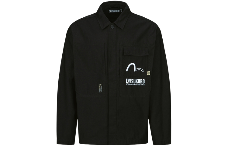 EVISU Embroidered Logo Single-Breasted Jacket Black  Spring/Autumn Wear 2ESGNM3SJ750BZCT 圖 2