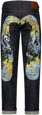 エヴィス 刺繍パンダ&花柄ウェーブ ビッグM デニムジーンズ メンズ用 2ESHTM4JE702317DP Order エヴィス 刺繍パンダ&花柄ウェーブ ビッグM デニムジーンズ メンズ用 2ESHTM4JE702317DP