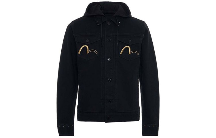 EVISU Embroidered Seagull Denim Jacket  Black 1ESGNM9DJ133XX 圖 3