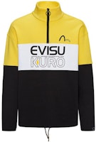 Evisu Evisukuro AW20 Seagull Logo Half Zip Pullover Sweatshirt Yellow/Black . 2EAGNM0SW365FF Evisu Evisukuro AW20 Seagull Logo Half Zip Pullover Sweatshirt Yellow/Black . 2EAGNM0SW365FF