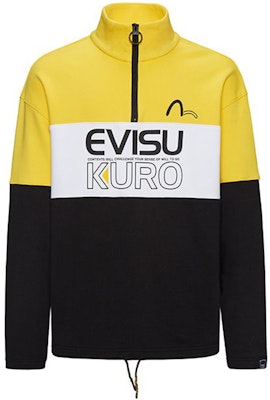 Evisu Evisukuro 秋冬海鸥标志半拉链卫衣 黄/黑色. 2EAGNM0SW365FF Buy Evisu Evisukuro 秋冬海鸥标志半拉链卫衣 黄/黑色. 2EAGNM0SW365FF