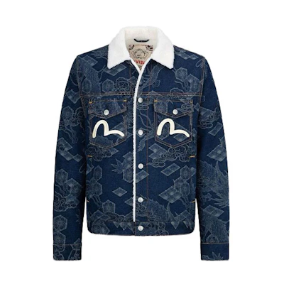 EVISU Fall/Winter Poseidon Jacquard Denim Jacket Winter Collection. 2EAHTM1DJ707XXDS