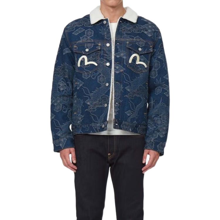 EVISU Fall/Winter Poseidon Jacquard  Denim Jacket Winter Collection. 2EAHTM1DJ707XXDS 圖 4