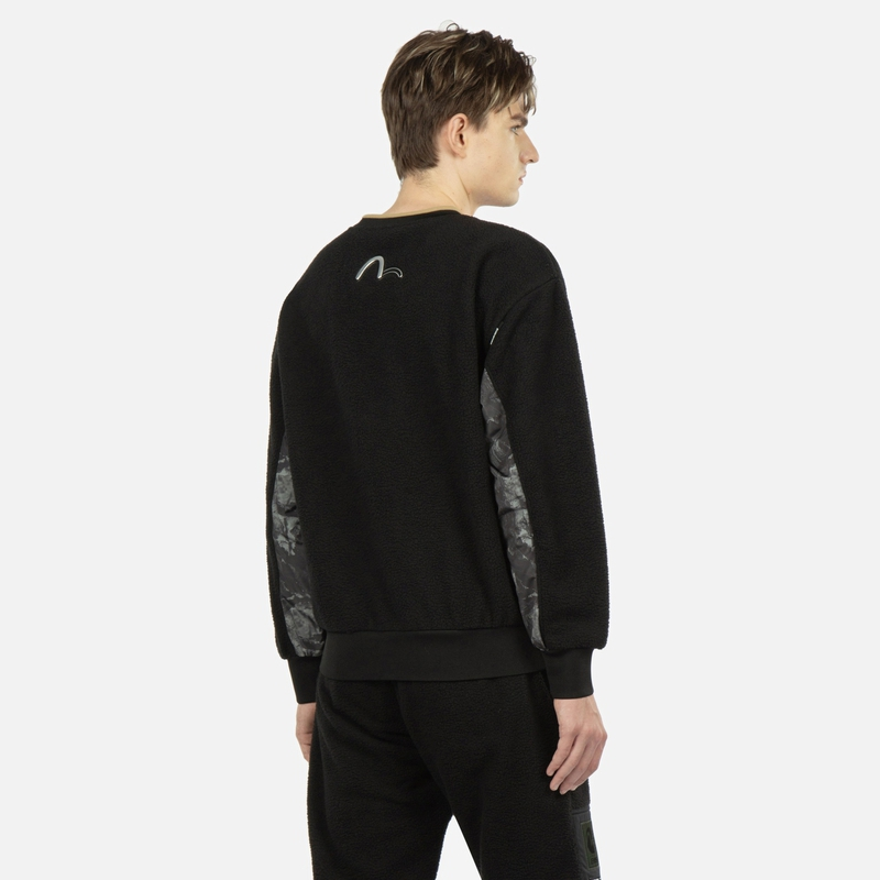 EVISU Forest Camo Fleece Crewneck Sweatshirt Black 2EAGNM2SW404RXPL 圖 5