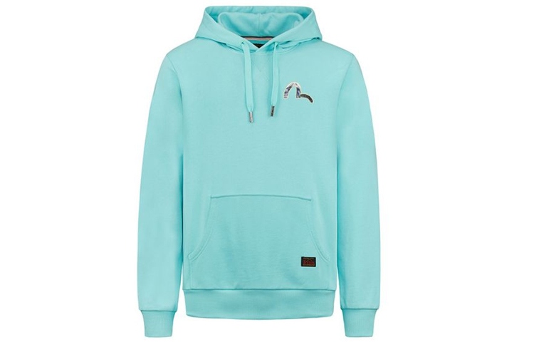EVISU Fuji Mountain Graphic Hoodie Light Blue 2EAHTM0SW319XX