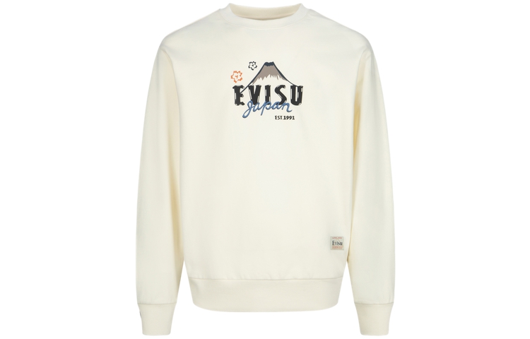 Sizing EVISU 福神歌舞伎達磨印花男款寬鬆版圓領長袖上衣 2EAHTM3SW1082RXCT