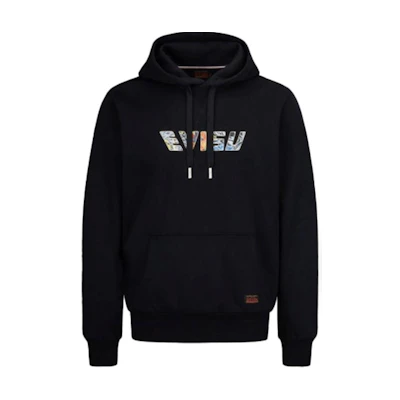 EVISU FW21 Dragon Pattern Printed Hoodie Black 2EAHTM1SW314XXCT
