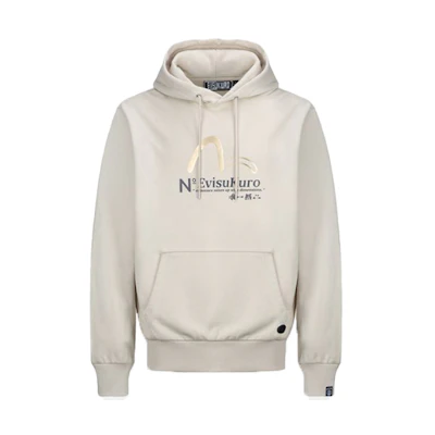 EVISU FW21 Gold Foil Seagull Hoodie Beige 2EAGNM1SW431LFCT